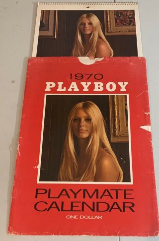 Vintage 1970 Playboy Playmate Calendar With Sleeve Connie Kreski