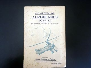 1935 Players’ Cigarette Card Album Aeroplanes (civil) – Complete 50 Cards