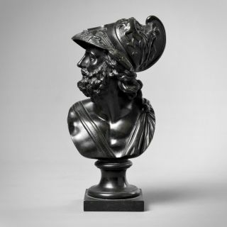 Antique 19th Century Quality Grand Tour Bronze Bust Of Ajax