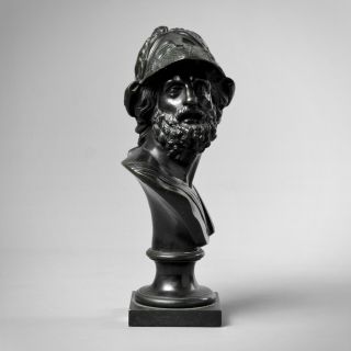 Antique 19th century quality Grand Tour bronze bust of Ajax 3