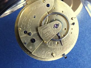 1888 Silver Keywind Gents Pocket Watch.  G Hayworth Oswaldtwistle Antique. 5