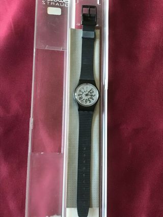 Wristwatch SWATCH Lady BLACK NIGHT (LB127) - NEW/NOS - Small - Vintage - 1989 - Gray/Grey 2