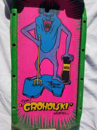 Tom Groholski Vision Skateboard,  Complete deck,  Jersey Devil.  Sims,  Ugly Stix 3
