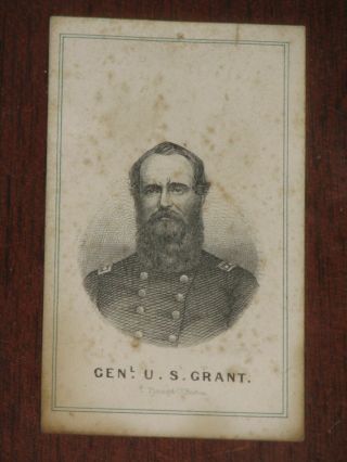1862 W51 " Civil War Soldiers " Cdv By L.  Prang - General Ulysses S.  Grant