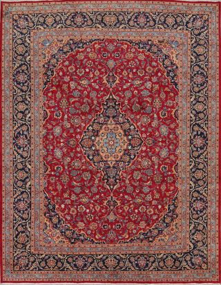 Wool Traditional Floral Kashmar Area Rug Oriental 10x13 Hand Knotted