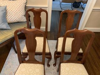Set Of 6 Henkel Harris Cherry Queen Anne Chairs 4