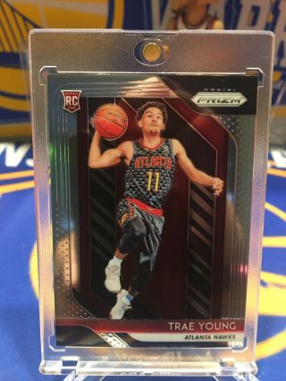 Trae Young 2018 - 19 Prizm Basketball Rookie Card 78 Rc Hawks Ships W/ Mag