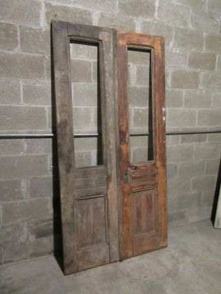 ANTIQUE DOUBLE ENTRANCE FRENCH DOORS 42 x 83 ARCHITECTURAL SALVAGE 2