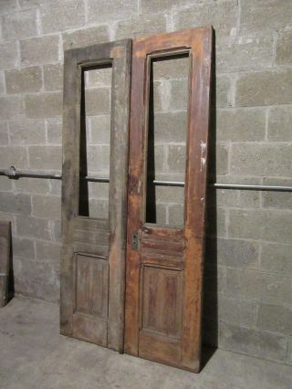 ANTIQUE DOUBLE ENTRANCE FRENCH DOORS 42 x 83 ARCHITECTURAL SALVAGE 3