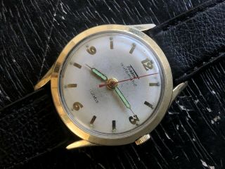 Vintage Tissot Automatic Cal 28.  5r - 21 Gold Filled Stainless Steel Back Serviced