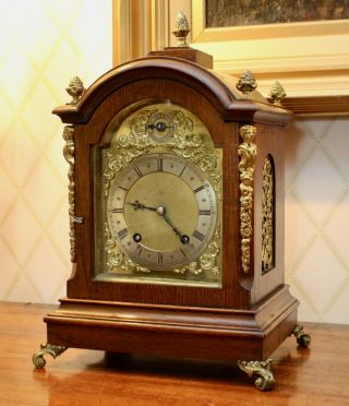 Antique C19th Winterhalder Hofmeier Ting Tang Bracket Clock