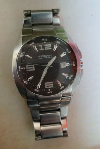 Fossil Mens Watch In Tin