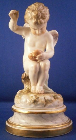 Antique 19thc Meissen Porcelain L - Series Cherub Figurine Figure Porzellan Figur