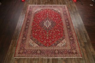 Vintage Hand - Knotted Floral Red Carpet 10x13 Ardekan Oriental Area Rug 2