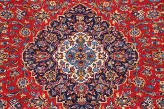 Top Quality 10x13 Red Traditional Floral Kaashan Oriental Area Rug Wool Handmade 4