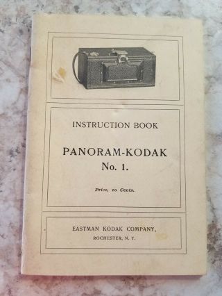 Vintage Early Antique Eastman Kodak Panoram No.  1 Camera Instruction Book