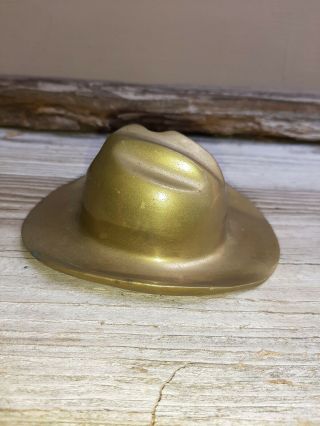 Vintage Brass Cowboy Hat Ashtray/cigar Holder