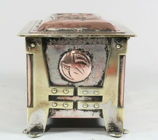 Archibald Knox / AE Jones Silver Plated Enamel Copper Brass Box Liberty & Co 4