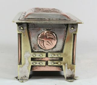 Archibald Knox / AE Jones Silver Plated Enamel Copper Brass Box Liberty & Co 6