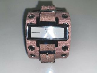 Vintage Designer Guess Watch G85599l Cuff Pink 2003 Boxed Cost $91