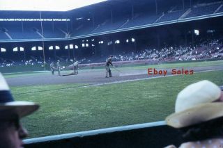 Sm21 N Vintage Amateur 35mm Slide Photo - Baseball Stadium - Red Kodachrome 1941