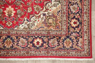 7x10 Floral Medallion RED Area Rug Wool Hand - Knotted Oriental Room Size Carpet 6