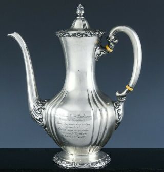 Fine1901 Authentic Tiffany & Co Makers American Sterling Silver Tea / Coffee Pot
