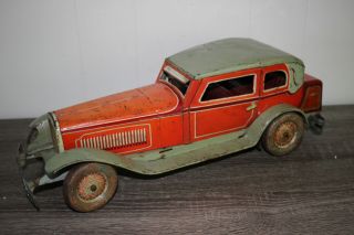 Antique Germany Large Tippco Limousine Wind Up Tin Litho Toy
