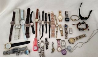 Bundle Of Watches Mixed Designs Spares & Repairs Montine Timex Next 505