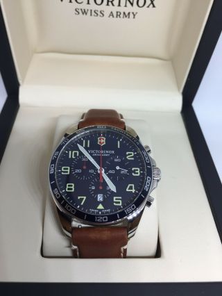Victorinox Swiss Army Fieldforce Chronograph Blue Dial Watch Model 241854