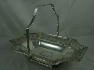 Great,  George Iii Style Solid Silver Basket,  1895,  643gm