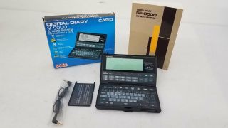Vintage Casio Sf 9000 Ic Card System Digital Diary Organizer Japan