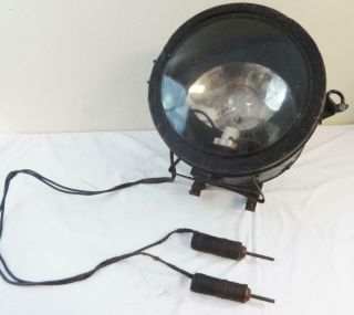 Antique Crouse Hinds Steam Locomotive Headlight W/quick Disconnect Wiring