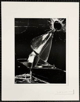 Brett Weston “cracked Glass,  1978” Signed Vintage Silver Gelatin Print - Edward