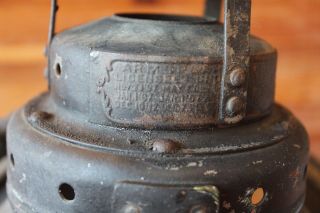 Antique Armspear Mfg Co NY Railroad Lantern Vintage Oil lamp Switch Train mount 6