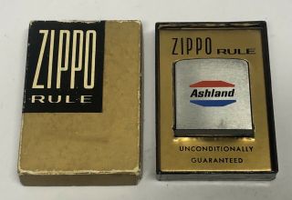 Rare Vintage Zippo Ashland Oil Company Advertising Tape Measure
