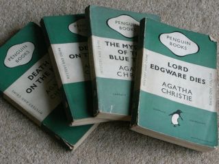 Agatha Christie,  Four Vintage Penguin Paperbacks,  1948 & 1953.