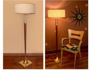 Mid Century Floor Lamp,  Gerald Thurston,  Laurel,  Shade,  diffuser,  reflector 2