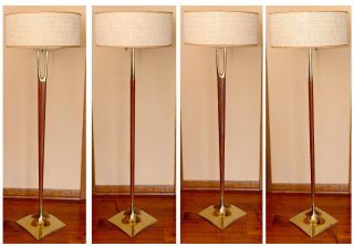 Mid Century Floor Lamp,  Gerald Thurston,  Laurel,  Shade,  diffuser,  reflector 6