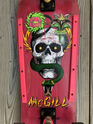 Vintage 1985 Powell Peralta Mike Mcgill Skateboard Slime Balls Tony Hawk Orig