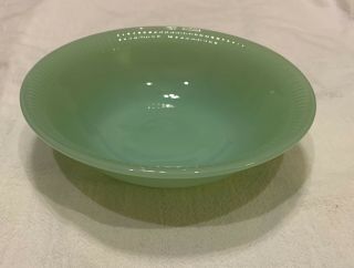 Vintage Fire - King Oven Ware Jadeite Green Jane Ray 6 " Cereal/fruit Bowl