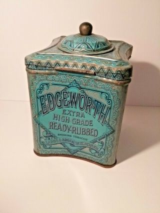 Antique Edgeworth Tobacco Tin - Blue Smoking Tobacco Tin - 1800 