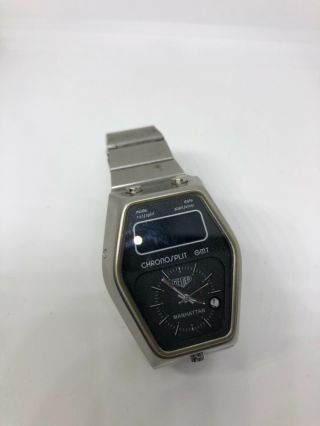 Heuer Manhattan chrono split Gmt vintage watch 5