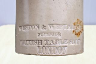 Vintage Weston & Westalls London Superior British Table Salt Stoneware Pot Jar