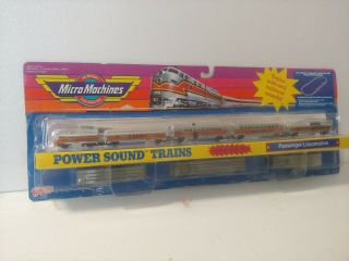 Vintage Micro Machines Power Sound Passenger Train Track Set Galoob 1990