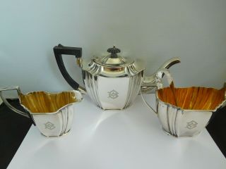 Quality Victorian English Sterling Silver Tea Set - John Millward Banks