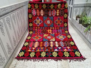 Vintage Handmade Moroccan Wool Rug Beni Ourain Rug Azilal Berber Carpet 5×8 Ft