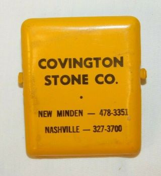 Vintage Covington Stone Co Minden Nashville Il Metal Advertising Paper Clip
