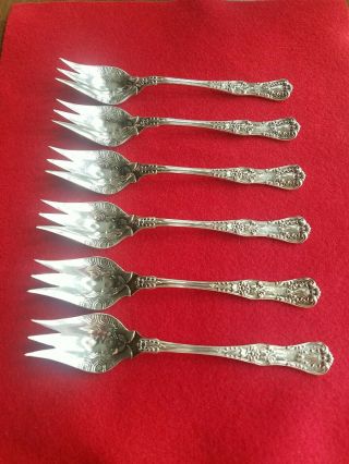6 Tiffany English King Sterling Silver 5 1/2 " Fork/spoons