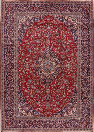 Vintage Traditional Floral Ardakan Area Rug Red Dining Room Hand - Knotted 8 